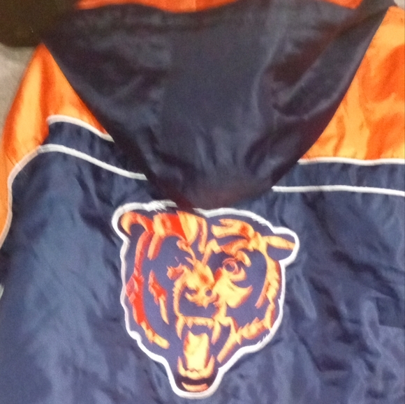 Vintage NFL's Chicago Bears Hooded Jacket Men's Size Large - Picture 4 of 6